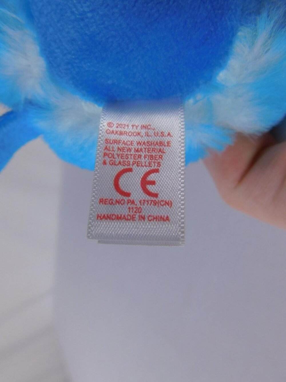Ty Puffies Prince Blue Dog Plush Mini Stuffed Animal Toy Washable Glitter - Picture 10 of 10